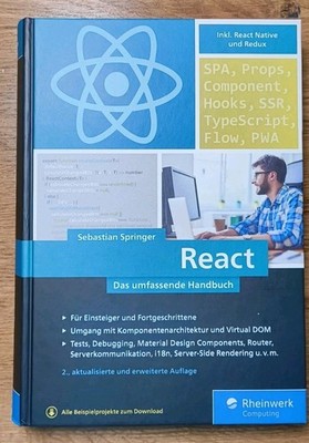 React das Umfassende Handbuch - 2. Auflage  Rheinwerk Verlag. Sehr guter Zustand