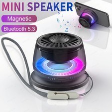 Magnetic Portable Bluetooth Speaker Sound Bluetooth Phone Holder RGB Light