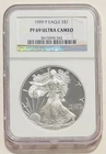 1999 P 1 OZ SILVER PROOF NGC PF 69 ULTRA CAMEO U.S. MINT AMERICAN EAGLE