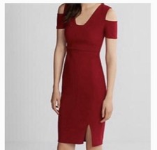 Women’s Express Red Tight Open Shoulder Dress Size 4