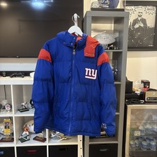 RARE Vintage Style Y2K New York Giants Official Pro Line NFL Puffer Jacket Large