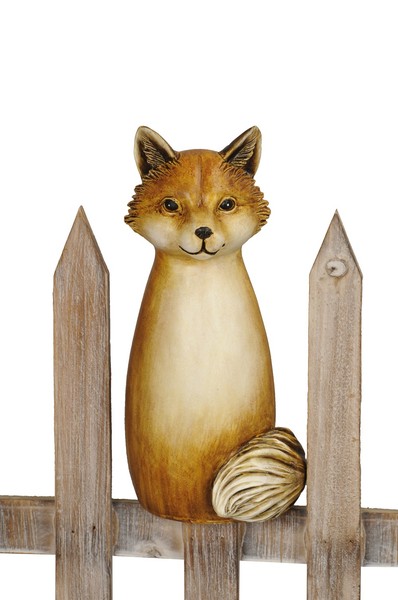 Zaunhocker Fuchs H:20Cm Aus Polyresin - Zaun Deko Garten Tierfigur Pfostenhocker-image