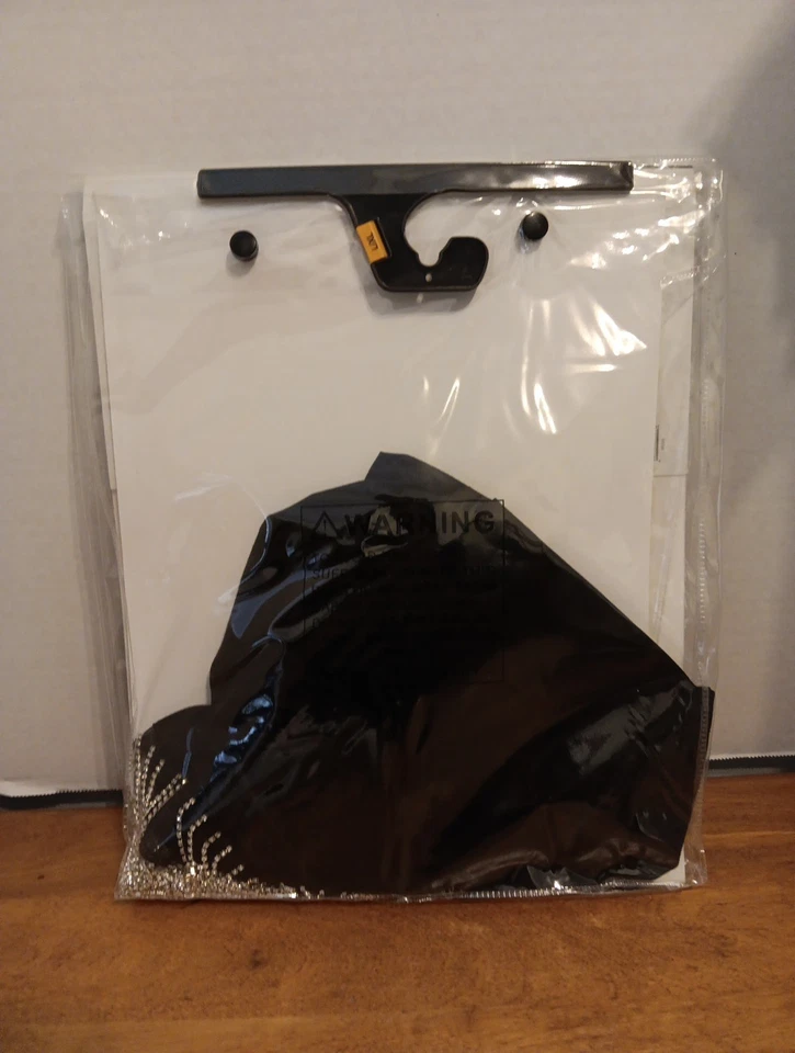 服装,女式,黑色短 T 恤,带水钻条纹,成人 L/XL,全新带包装 — 第 4/4 张图片