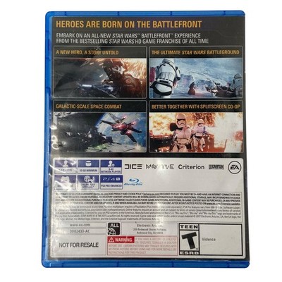 Star Wars Battlefront II PS4 Video Game Multiplayer Split Screen