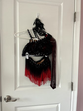 18 tenth house Large Child 2 piece red and black sassy tap costume
