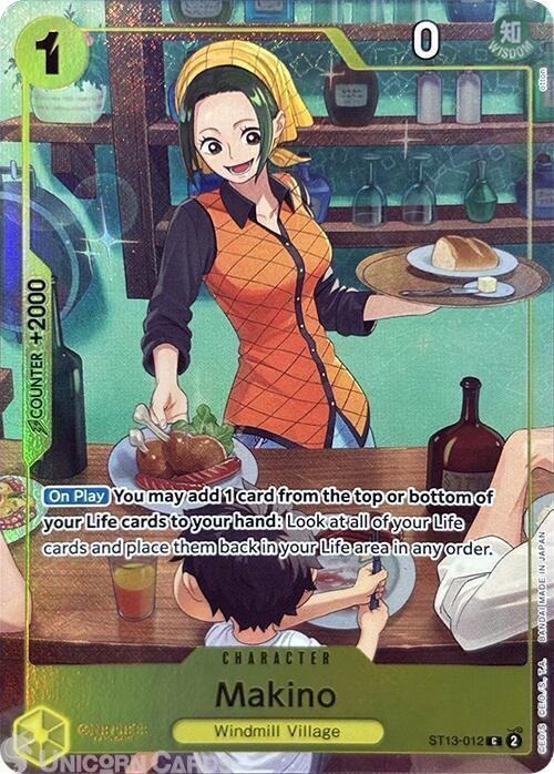 ST13-012 Makino : Common Alternative Art Foil English One Piece TCG Card : Premi