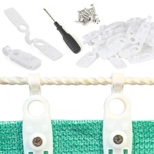 Heavy Duty Waterproof Shade Cloth Clips 20 Pack ABS Plastic Locking Clamps ...