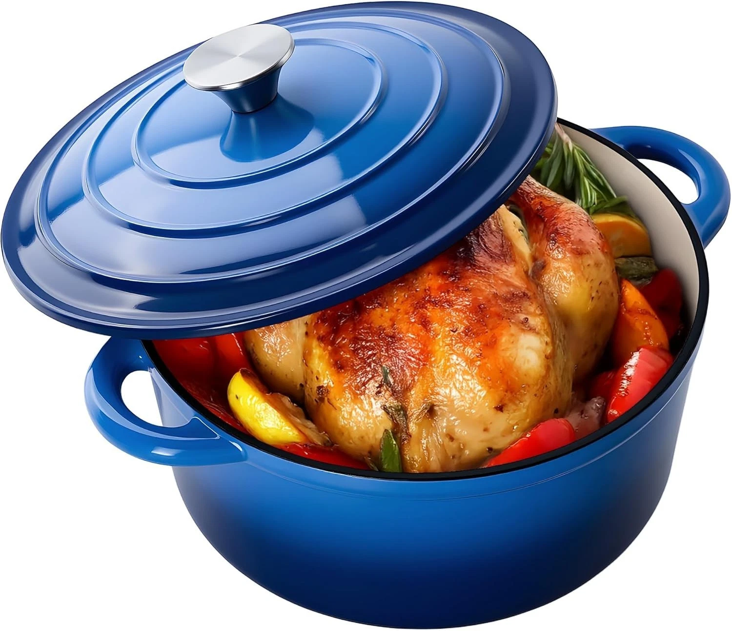6 Quart Enameled Cast Iron Dutch Oven for Sourdough Bread, Le Creuset with Dual