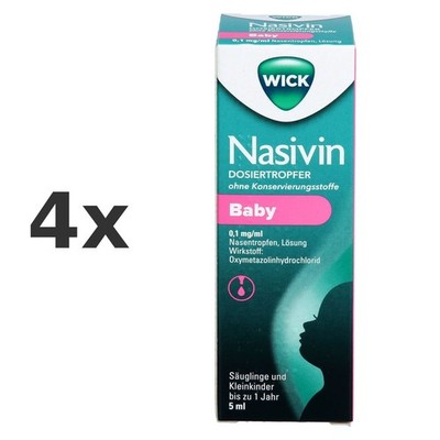 4x Wick Nasivin Dosiertropfer ok Baby 0,1 Mg/ml Ntr 5 ml - PZN 19524059