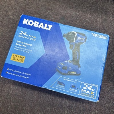 KOBALT 4913880 24-VOLT 1/4-IN BRUSHLESS CORDLESS IMPACT DRIVER KIT (MVP028344)