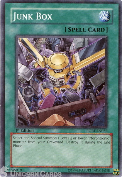 RGBT-EN052 Junk Box :: Common 1st Edition Mint YuGiOh Card