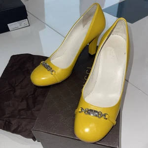 Authentique chaussures ROBE GUCCI Vernice Naplack, pointure 37 moutarde