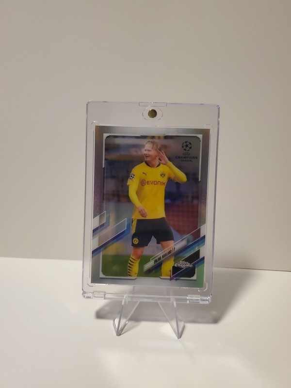2020-21 TOPPS CHROME UEFA #49 ERLING HAALAND REFRACTOR BVB MANCHESTER CITY 