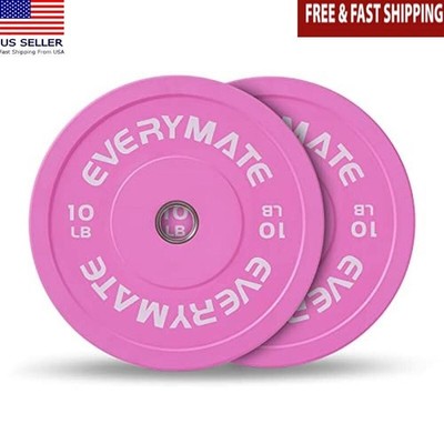 Pink Virgin Rubber Weight Plates 10LB 15LB 25LB 35LB 45LB Olympic Barbells New