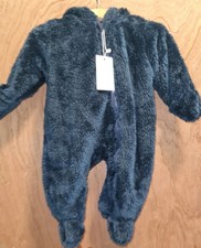 Boys Aged 3-6 Months Teddy Bear Snowsuit Pramsuit Bnwt