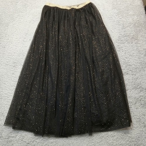 Cat & Jack Skirt Girls L 10-12 Black Glitter Sheer Lined - Picture 6 of 6