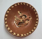 Rare Stangl  GINGERBREAD Bird Bowl 8 3/4" Signed HR Engobe Artware