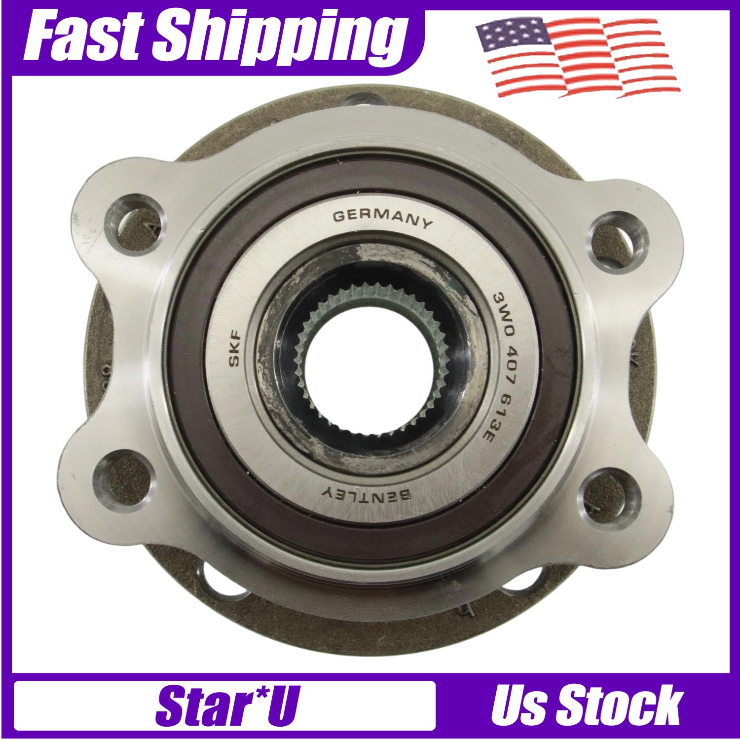 Genuine 3W0407613E Wheel Hub Bearing For Bentley Gt Gtc & Flying Spur Set Of 2