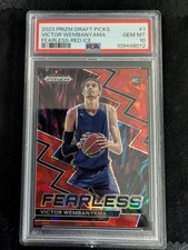 2023 Panini Prizm Draft Picks - Fearless Victor Wembanyama #1 Red Ice Prizm (RC)