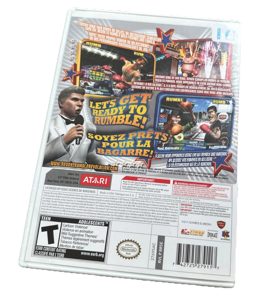 Ready 2 Rumble Revolution (Nintendo Wii, 2009) - Complete w/ Manual - Tested - Image 4 of 4