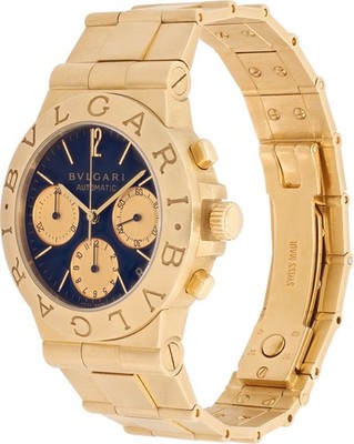 Bvlgari Diagono CH 35 G 18k Yellow Gold 35mm auto watch | eBay