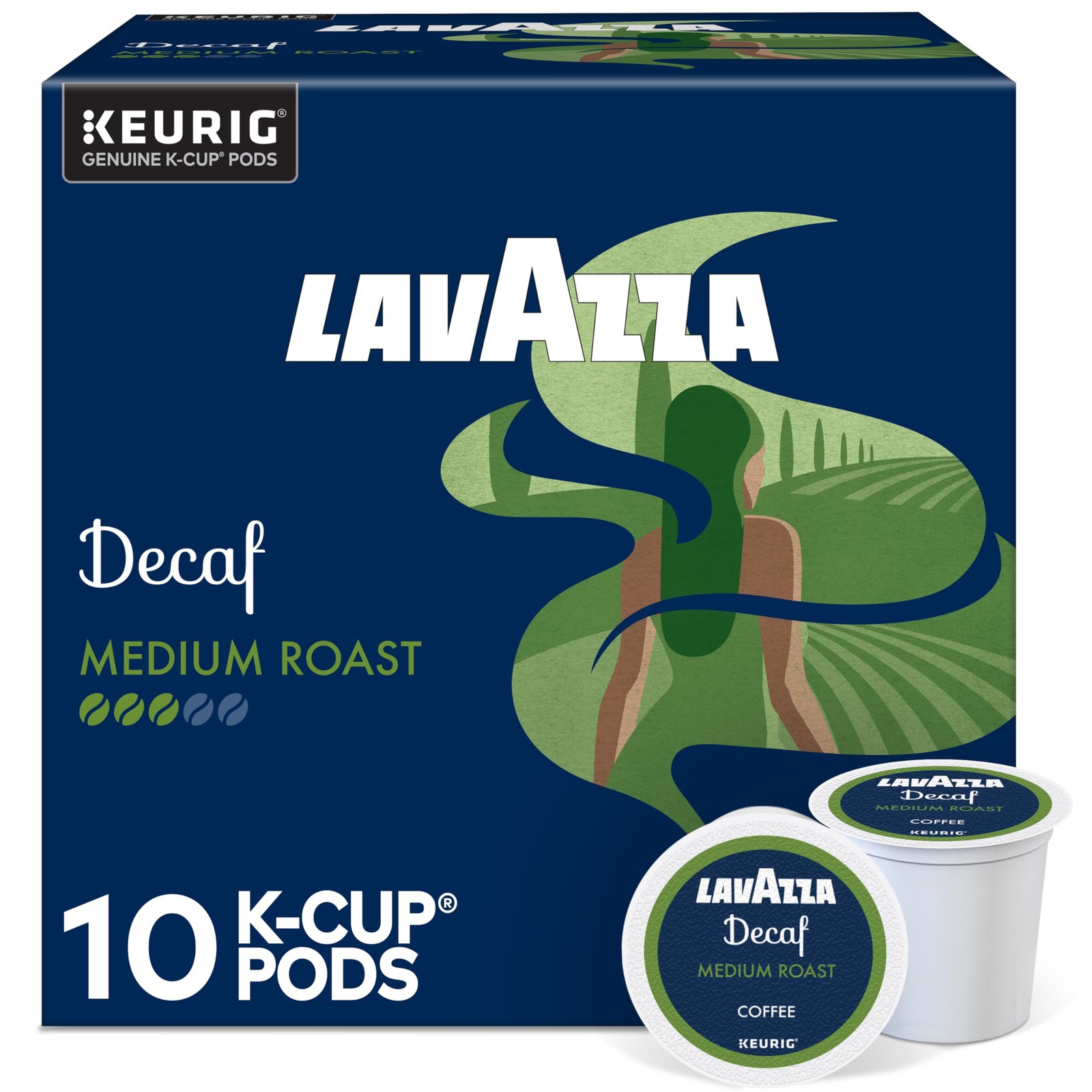 Lavazza Classico Decaf Single-Serve Coffee K-Cups for 10 Count (Pack of 1)