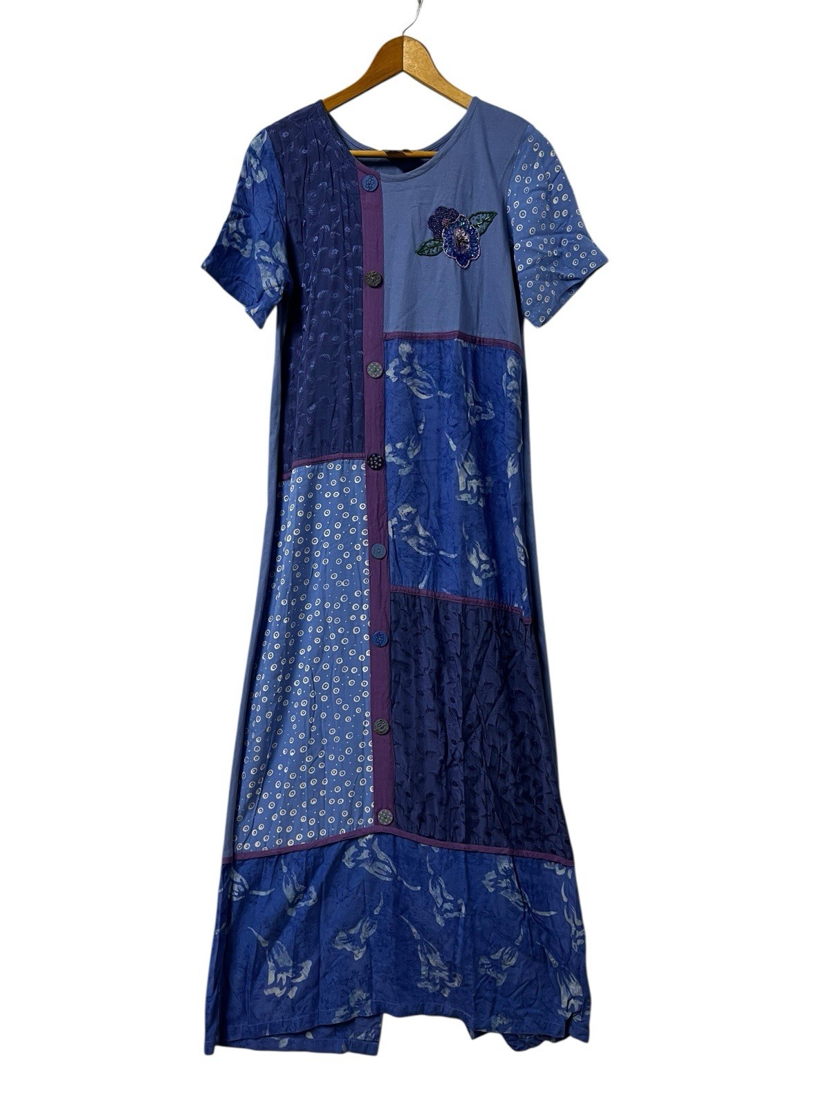 Vintage 1990s Studio X Usindo Maxi Dress Women’s Small Purple Embellished Boho