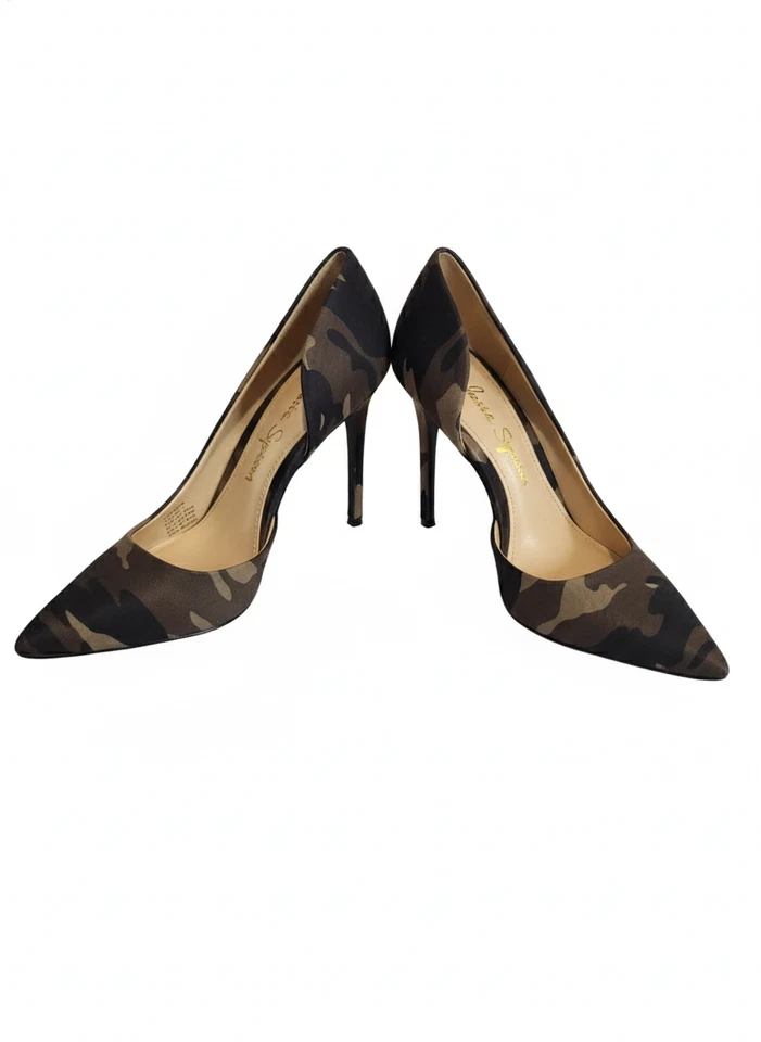 Jessica Simpson女式迷彩尖头高跟鞋7.5码 — 第 4/4 张图片