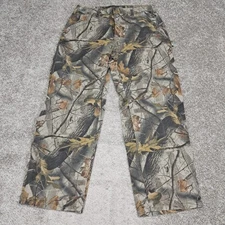 Carhartt Dungaree Rit Men's Camouflage Jeans 100% Cotton Green 36x30