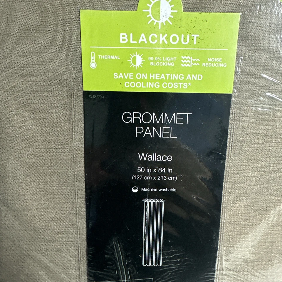 2 JCPenney JCP Home Wallace DARK MOCHA BROWN Blackout Grommet Curtain 50x84 - Image 3 of 4