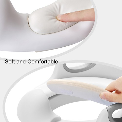 Kids Potty Training Toilet Seat Soft Cushion Toddler Toilet Seat With Handles - Picture 10 of 24