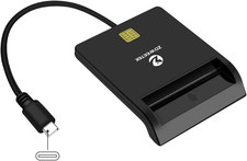 CAC Reader USB C DOD Military, Smart Card Reader for Windows Mac Compatible Wi
