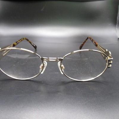 N.Y.I. Looking Glass 7530 Gold Oval Eyeglass Frames 56-20-155 Roman Emperor