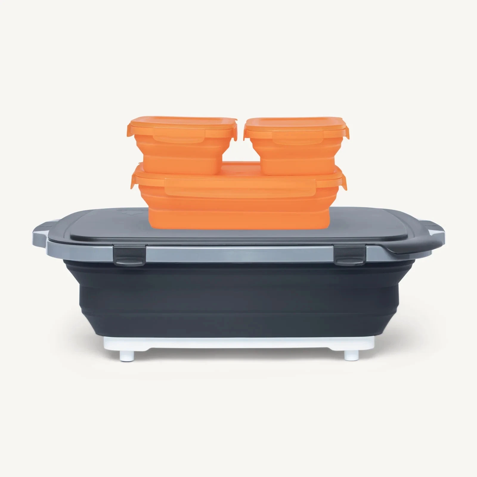 Drip EZ Collapsible BBQ & Meal Prep Tub & Collapsible Food Storage - 3pc NEW