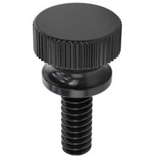 Nylon Thumb Screws, 6-32 Thread 2, Black, 3/8" 