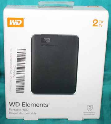 WD 2TB Elements Portable External Hard Drive USB 3.0 Black WDBU6Y0020BBK-WESN
