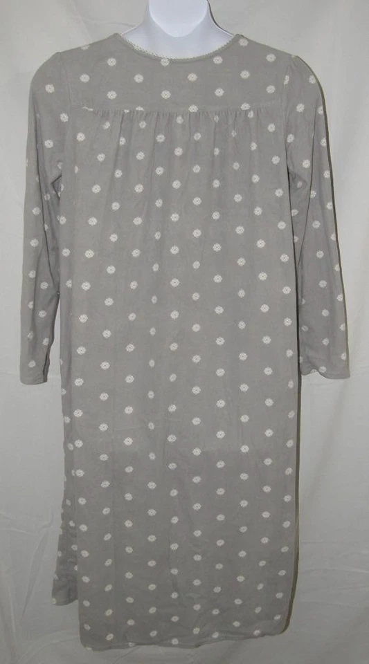 NUEVO NUEVO SIN ETIQUETAS Vestido de Noche Gris Estampado Talla Grande Suave Polar Salón CROFT & BARROW Foto 3 de 4