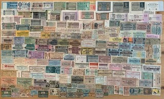 Lot 299x Reichsbanknoten Sachsen Reichsbahn Notgeld Erhaltung meist II III