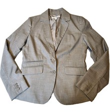 New York  Company  Two Button Light Gray Stretch Blazer Size 8 EUC