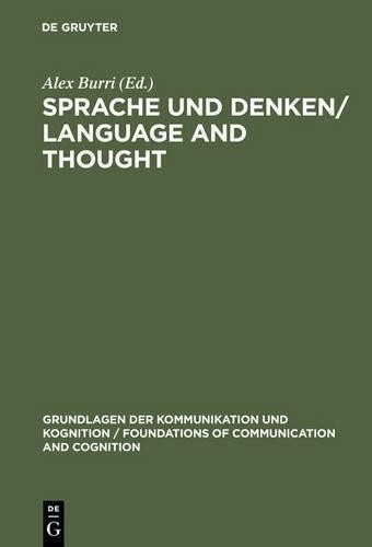 Alex Burri Sprache und Denken / Language and Thought (Hardback)