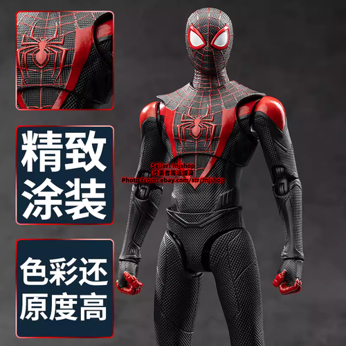Neu ZD Toys Spider-Man Miles Morales 1/10 Sammlerstück 7 Zoll Actionfigur AUF LAGER - Bild 5 von 15