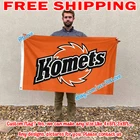 Fort Wayne Komets Flag Banner 3X5 ft East Coast Hockey League Fan Home Decor