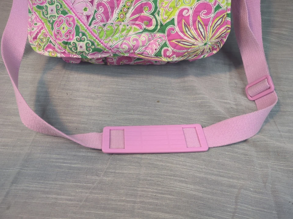 Vera Bradley ROSA PÉTALO Floral Laptop Bolso Mensajero Cartera Hombro Primavera Foto 3 de 4