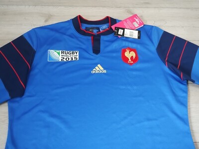 NEW - France Rugby World Cup 2015 Home Shirt - Adidas 2XL Jersey