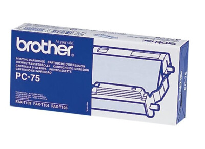 Original Brother PC75 PC-75 Schwarz Druckerpatrone Fax T102 Neu & Versiegelt