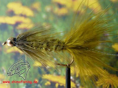 Streamer '' Wooly Bugger Olive Bead Head ''  3er Set