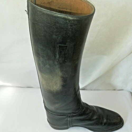 Black Leather Bespoke Riding Boots UK 9 FREE POSTAGE - Picture 6 of 10