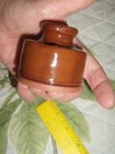 Redware OSV Pottery Inkwell artisan handcraft signed Old Sturbridge Village MA — photo 2