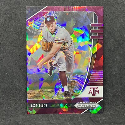 Asa Lacy 2020 Prizm Draft Burgundy Cracked Ice RC SSP Rookie 17/23 Royals