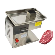 110V QX Stainless Commercial Meat Slicer Body Chimney Type Beef Processor 550W